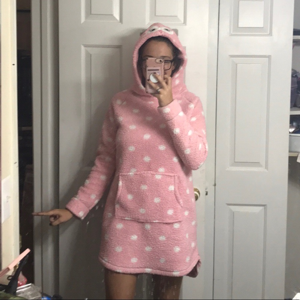 very soft pajama owl hoodie